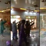 A Hindu temple was vandalized in Bhong near Rahim Yar Khan. Source: Twitter/Screengrab