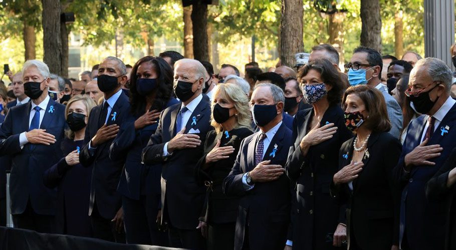 The official ceremony was attended by President Joe Biden and former presidents Barack Obama and Bill Clinton. Source: Reuters.