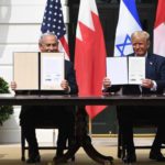 Israel, UAE and Bahrain signed the Abraham Accords at the White House last year. Source: Reuters.