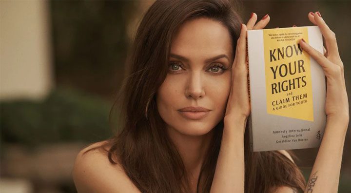 Angelina Jolie has written a book for child rights with Amnesty International. Source: Reuters