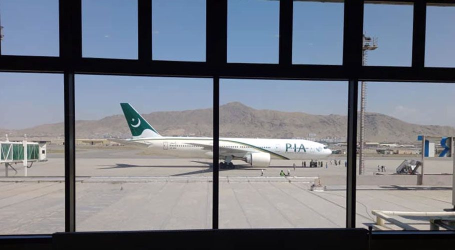 The Boeing 777 departed from Islamabad as a commercial flight chartered by the World Bank. Source: PIA.
