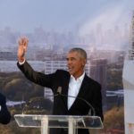 Former US president Barack Obama attends a groundbreaking ceremony for the Obama presidential center in Chicago. Source: Reuters.