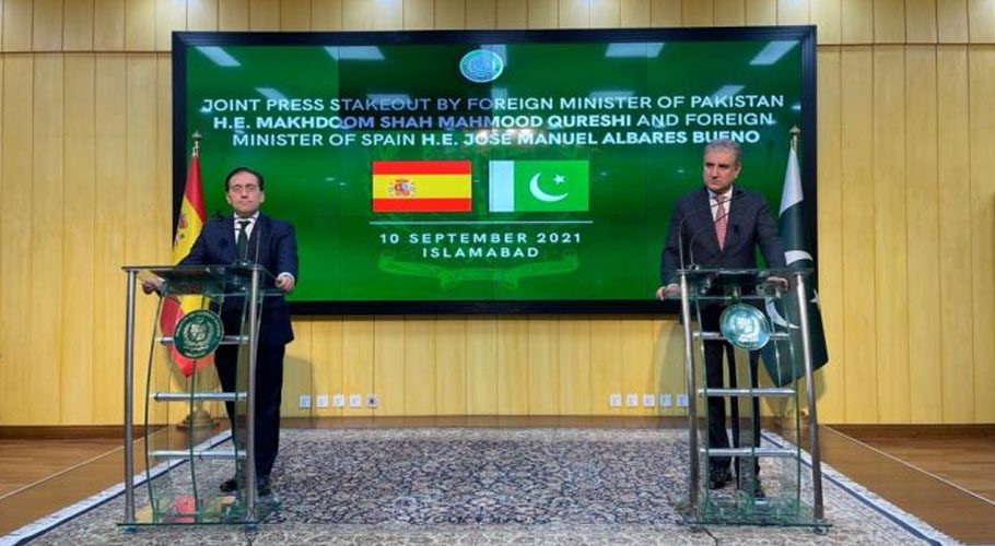 The foreign minister of Spain arrived in Islamabad. Source: APP/PID.