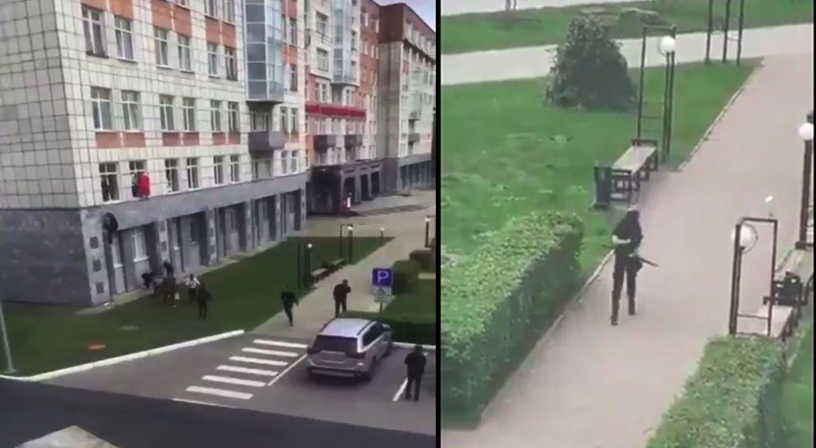 A student gunman opened fire at at Perm State University. Source: RIA/Tass.