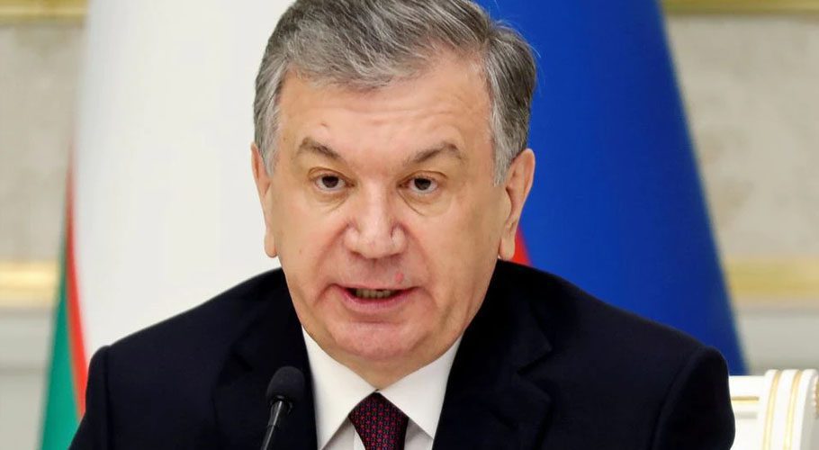 Uzbekistan President Shavkat Mirziyoyev was speaking at SCO. Source: Reuters.