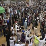 The banned TLP says that our sit-in is peaceful, if the agreement is not implemented, then we will decide the next course of action. (Photo: Samaa TV)