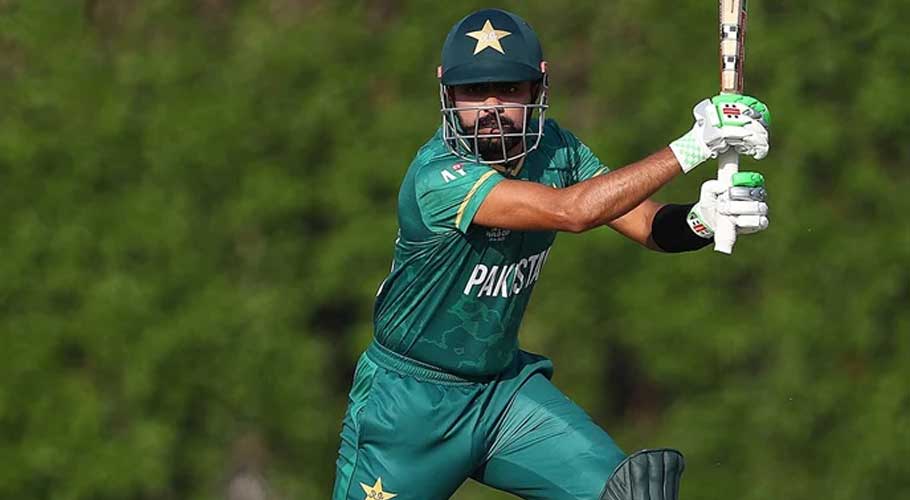 Skipper Babar Azam scored 50 off 41 balls. (Source: PCB Twitter)