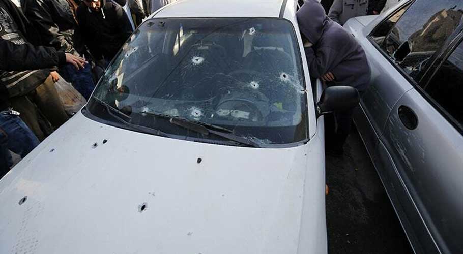 A file photo of a car shot with bullets. — AFP/File