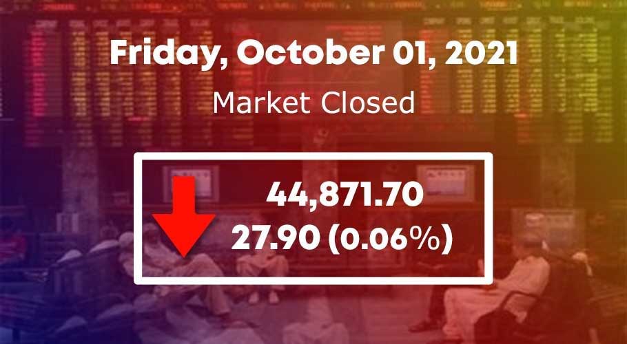 KSE-100 ends marginally negative amid low volumes.