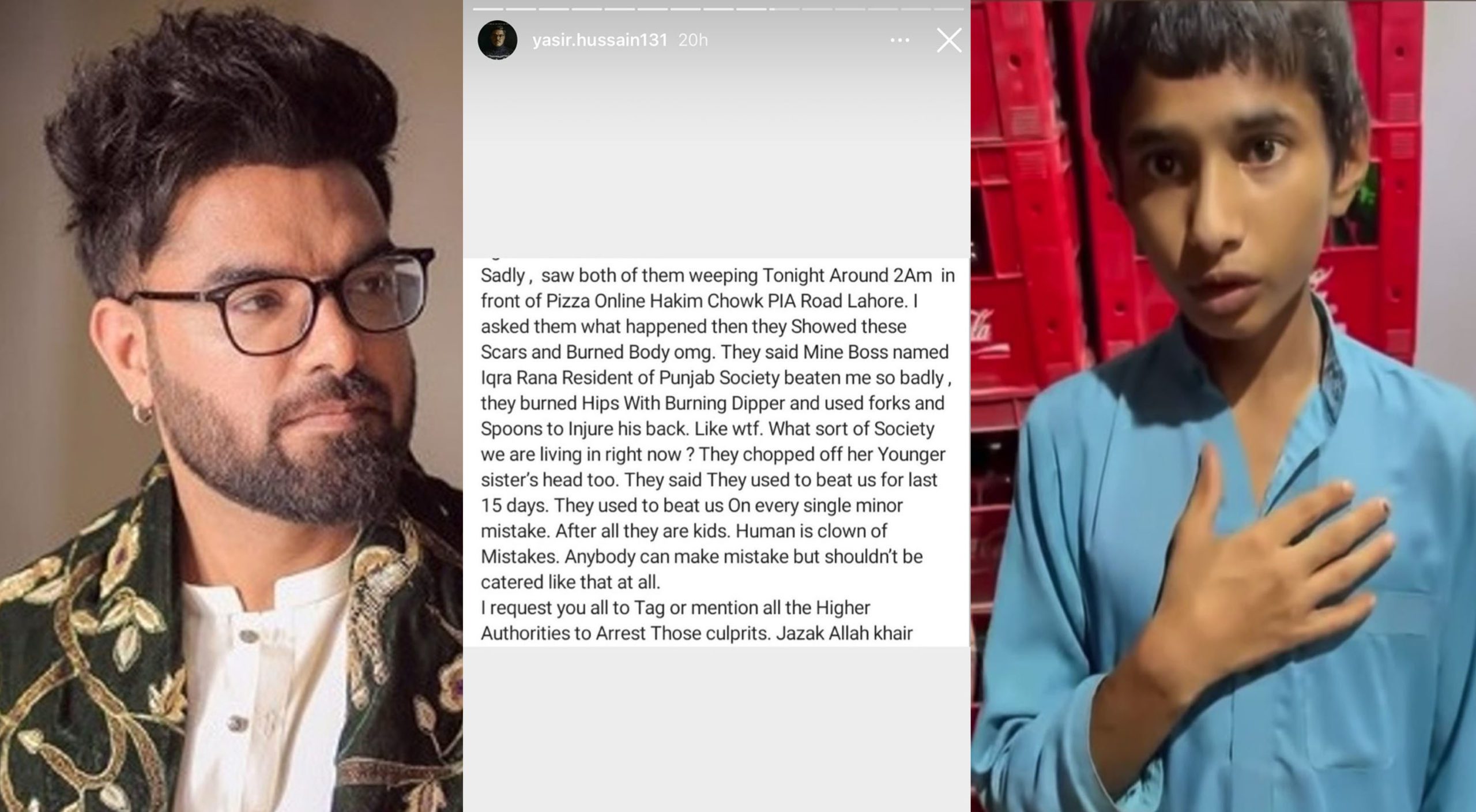 major obstacle is that child work is so normalised in Pakistan (Instagram)