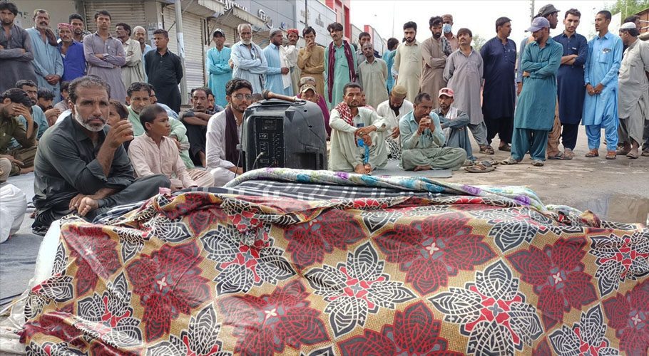 Protesters have staged a sit-in in Turbat. Source: Twitter. 