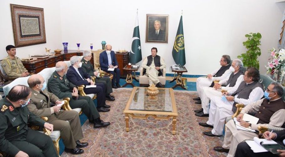 Prime Minister Imran Khan received Chief of General Staff of the Armed Forces of Iran. Source: APP/PID.
