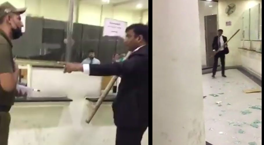 The lawyer has been identified as Advocate Majid Jehangir. Source: Twitter.