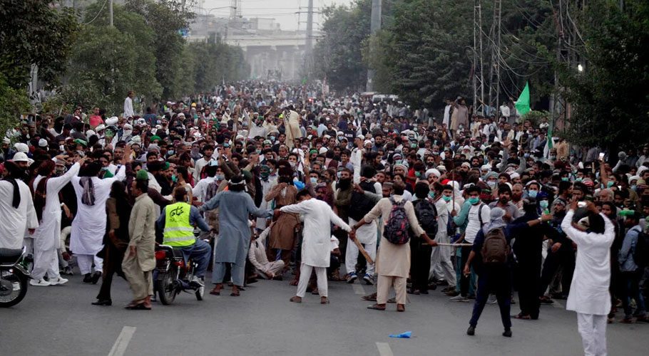The banned TLP has been protesting since over a week. Source: FILE.
