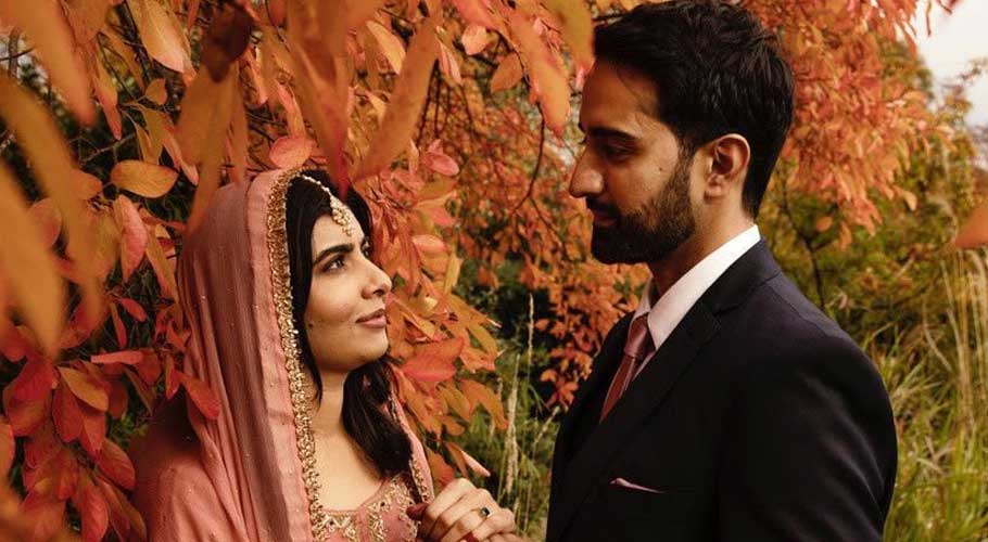 Malala Yousafzai ties the knot in a small nikkah. (Source: Twitter)
