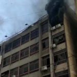 Massive damage is feared as a result of the fire in Saddar Market. (Photo: Twitter).