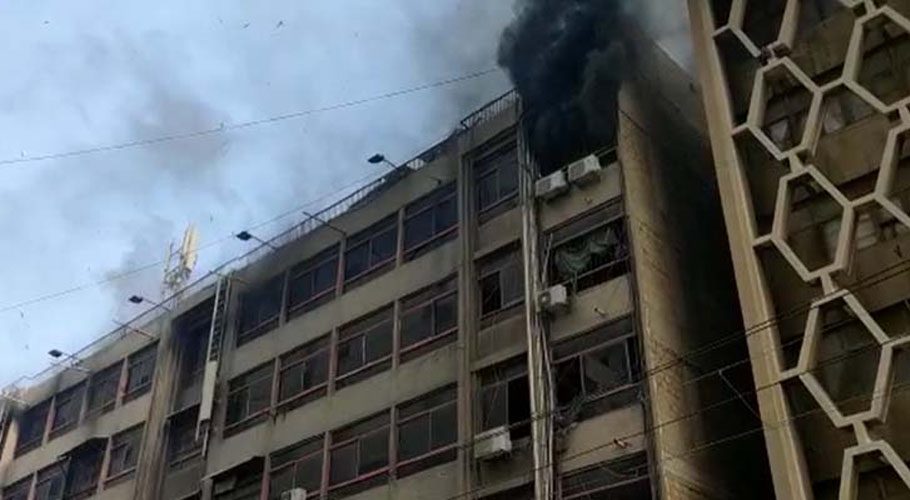 Massive damage is feared as a result of the fire in Saddar Market. (Photo: Twitter).