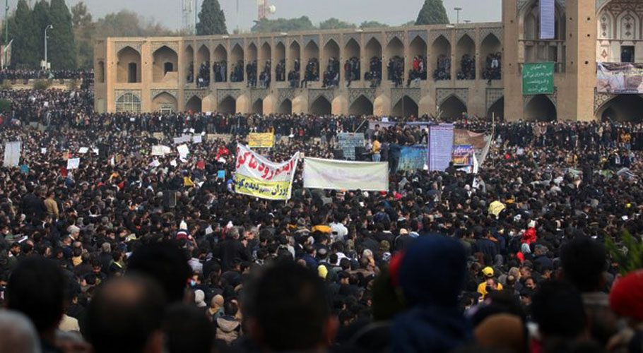 Dozens were arrested in violent protests over the drying up of a river. Source: Twitter.