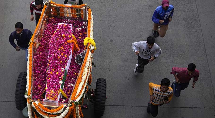 India’s top general cremated in televised military funeral. (Source: AP)
