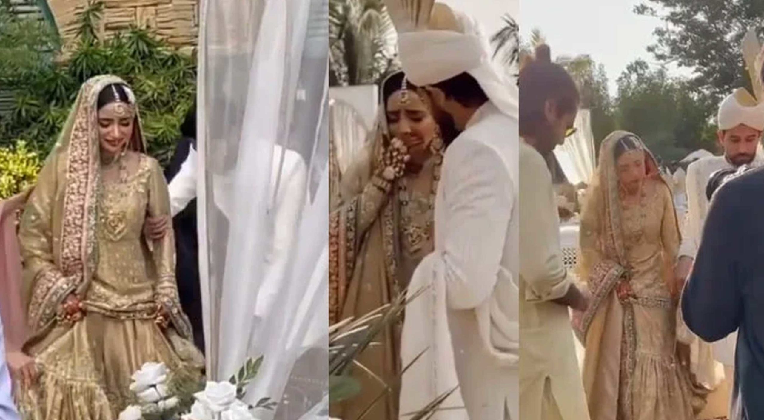 Saboor Aly walks down the aisle for Ali Ansari. (Source: Instagram)