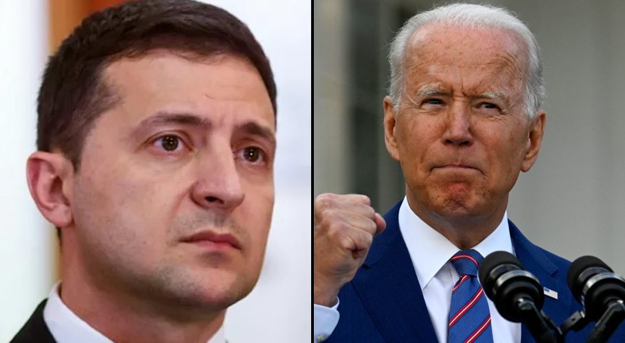 US President Joe Biden spoke with Ukrainian President Volodymyr Zelensky amid fears of a Russian invasion of Ukraine. Source: AFP.