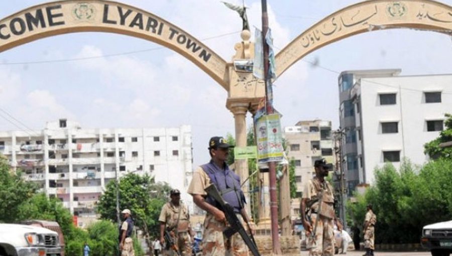 The building portion is located in Agra Taj Colony of Lyari. Source: FILE