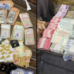 NAB authorities had to use machines to count the foreign currency. Source: Twitter.