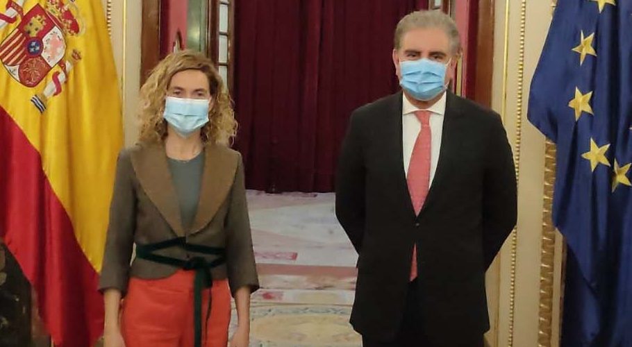 Foreign Minister Shah Mahmood Qureshi met President of Spain’s Congress of Deputies Meritxell Batet. Source: PID. 