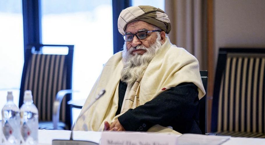 Taliban representative Mutiul Haq Nabi Kheel attends the meeting. Source: Reuters.