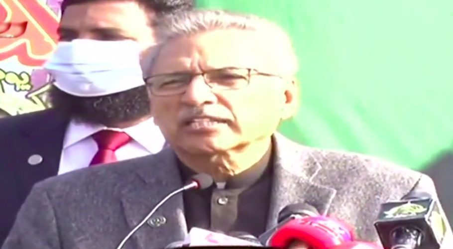 Addressing a rally in Islamabad on the occasion of Kashmir Solidarity Day. Source: Twitter.