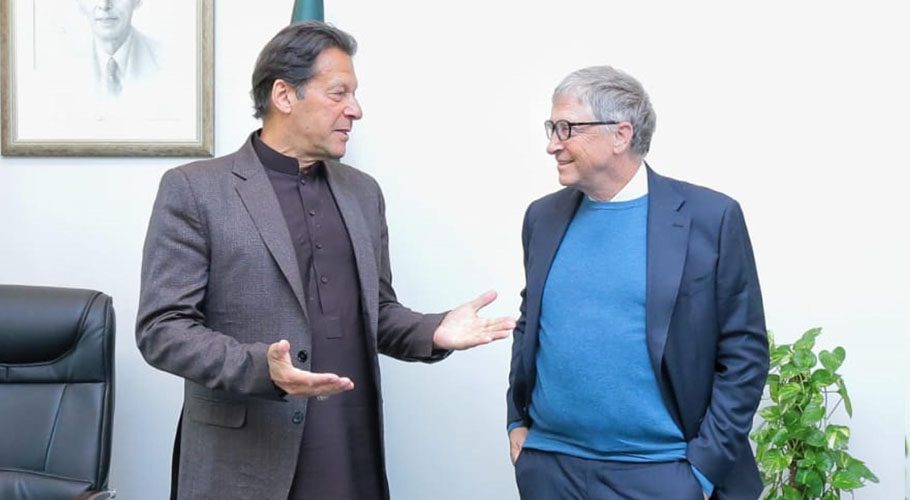 Bill Gates met Prime Minister Imran Khan on his first visit to Pakistan. Source: PM's Office.