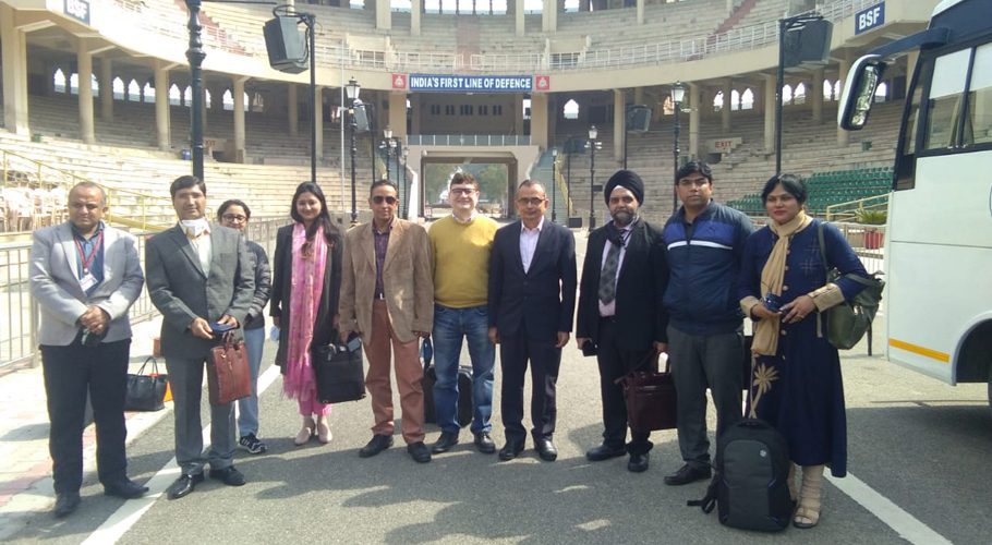 A 10-member delegation arrived in Lahore through Wagah border. Source: Twitter.
