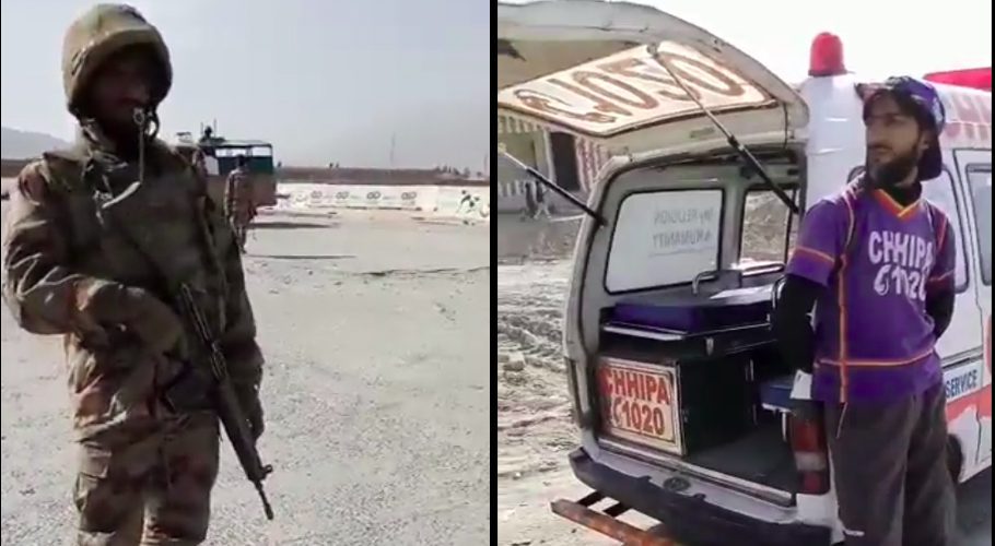 The FC personnel were on routine patrol in a village. Source: FILE.