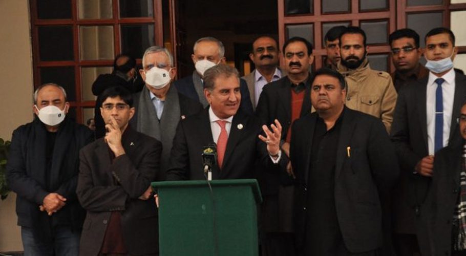 The foreign minister was talking to media after returning from China. Source: APP.