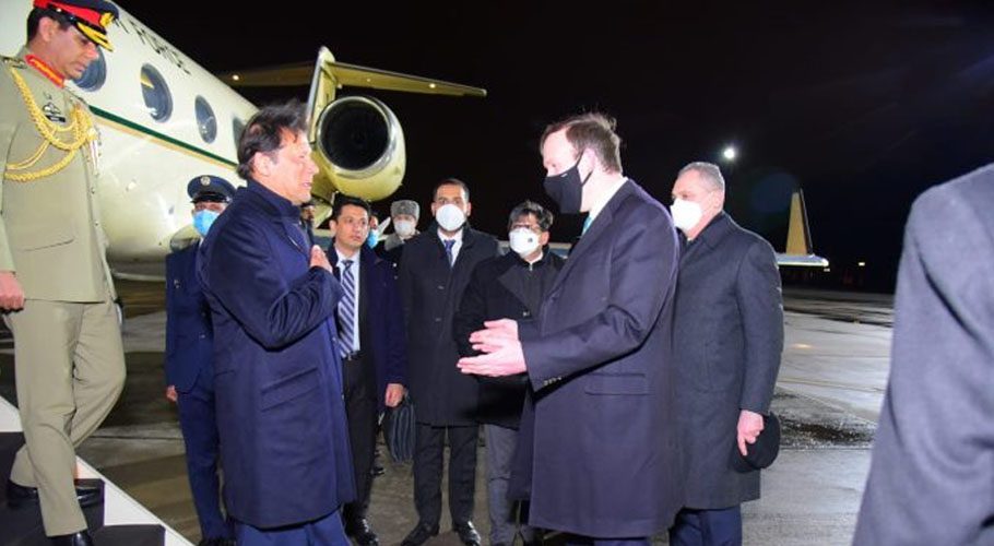 Prime Minister Imran Khan has arrived in Moscow. Source: APP.