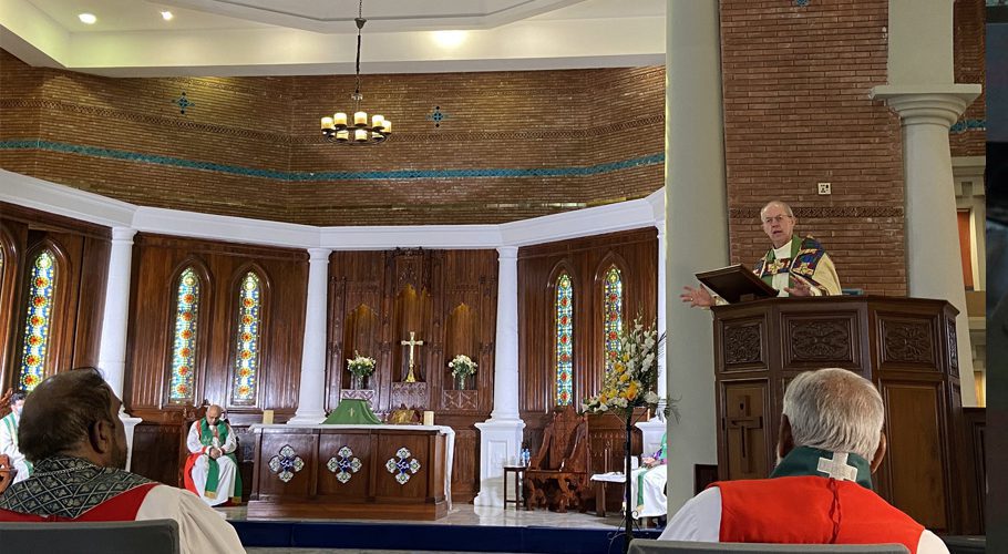 Archbishop of Canterbury Justin Welby visited a church in Peshawar. Source: Twitter. 