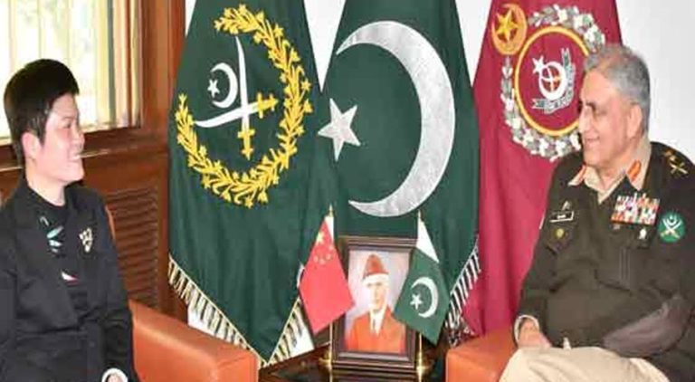 Chinese Charge d' Affairs called on COAS Bajwa. Source: ISPR.