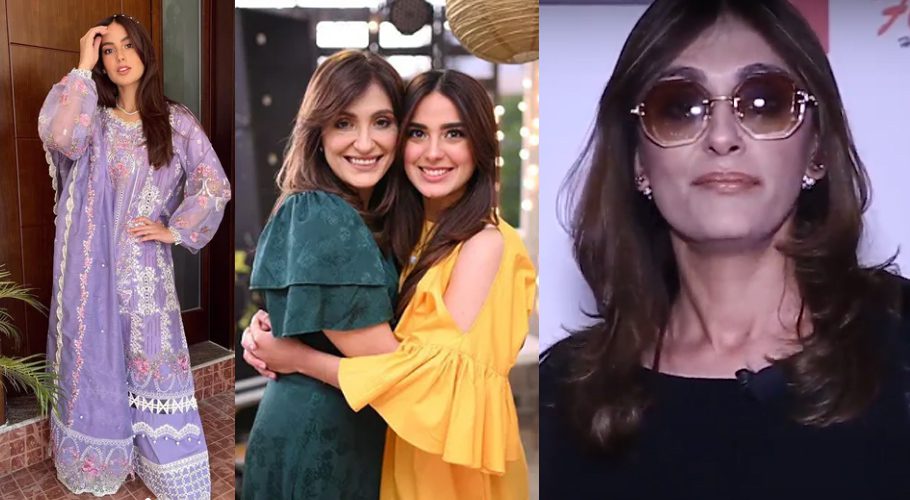 Actress Iqra Aziz posted a picture of herself with Shazia Wajahat on social media. (Photo: Focus PK, Instagram)