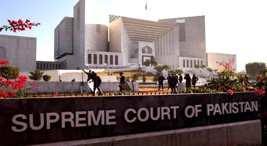 A five-member bench headed by Chief Justice Omar Ata Bandial is hearing the presidential reference. (Photo: Online)