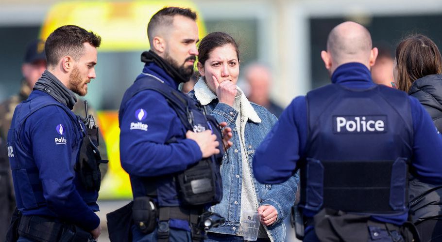 The incident occurred in the southern Belgium village of Strepy-Bracquegnies. Source: Reuters.
