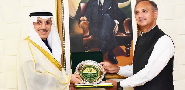 President IsDB Dr Muhammad Al Jasser called on Minister for Economic Affairs Omar Ayub Khan. Source: Radio Pakistan.