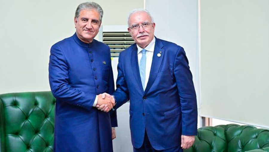 Qureshi met Palestinian Foreign Minister Dr Riyad Al Maliki. Source: FILE.