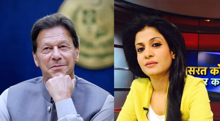 Indian anchor person Anjana Om Kashab says that Bilawal Bhutto, Maryam Nawaz, Shahbaz Sharif and Fazlur Rehman lost to Imran Khan despite their preparations. (Photo: Facebook)
