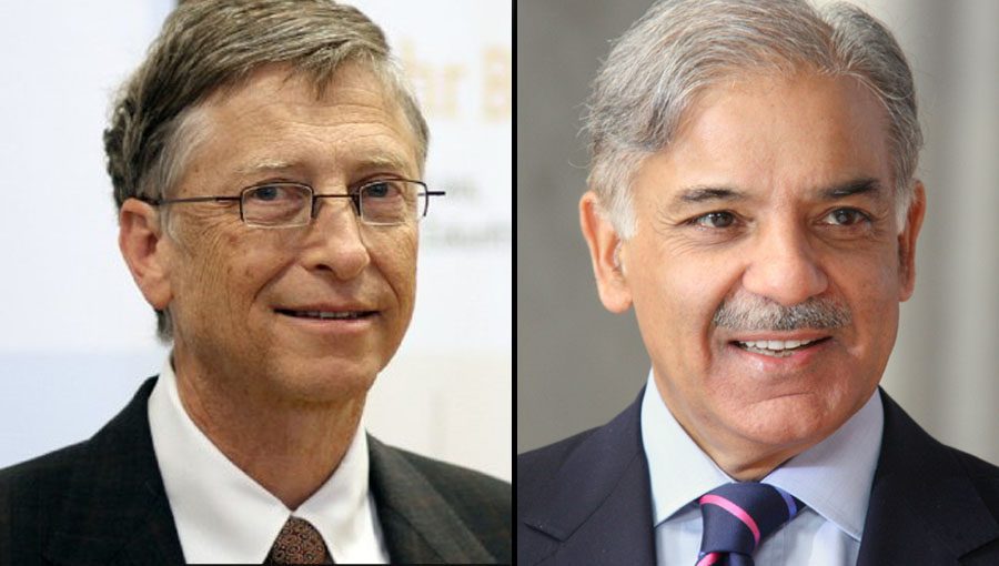 Prime Minister Shehbaz Sharif spoke with Bill Gates. Source: Wikipedia.