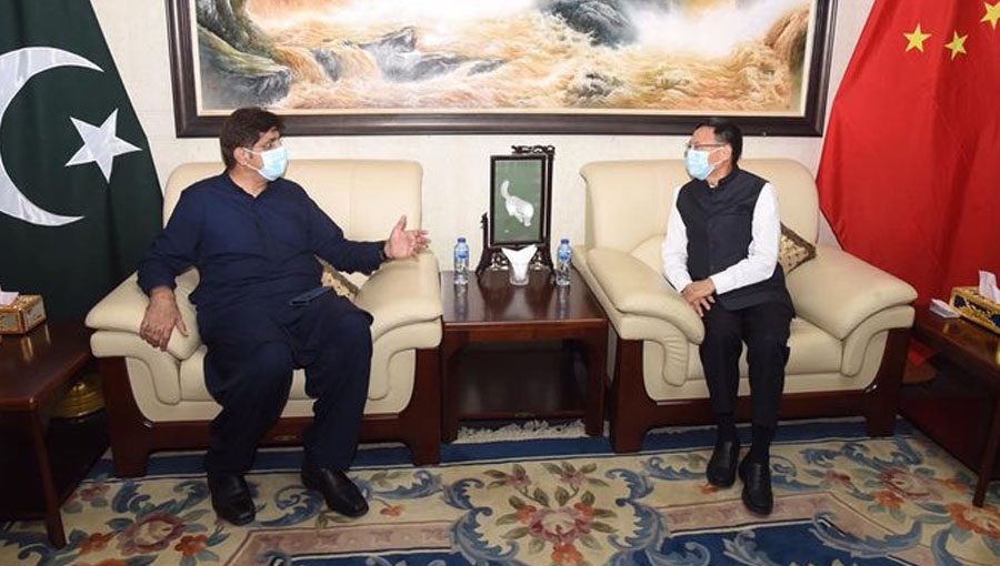 Sindh Chief Minister Syed Murad Ali Shah visited Chinese Consulate. Source: CM Sindh House.