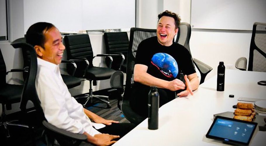 Indonesian President Joko Widodo met Executive Elon Musk in Texas. Source: Twitter.