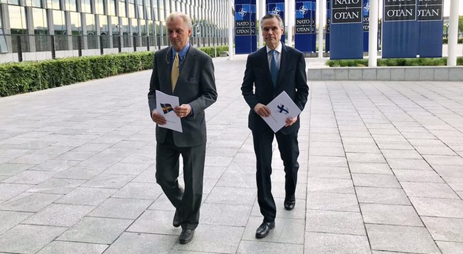 Finland and Sweden formally applied to join NATO. Source: Twitter.