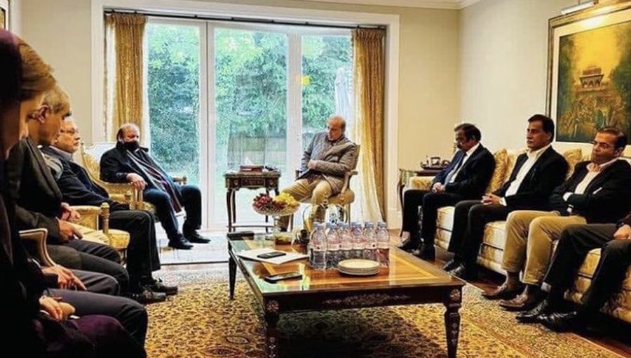 Prime Minister Shehbaz Sharif is currently in London. Source: Twitter.