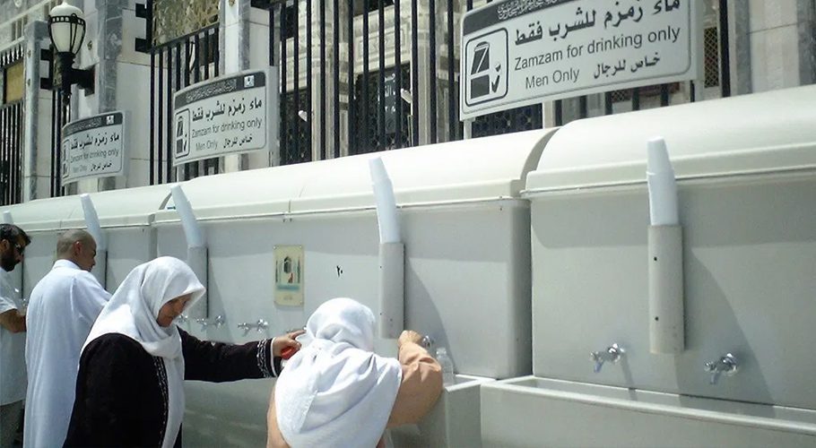 The Zamzam well is located 20 metres from the Kaabah. Source: Zamzam.com.