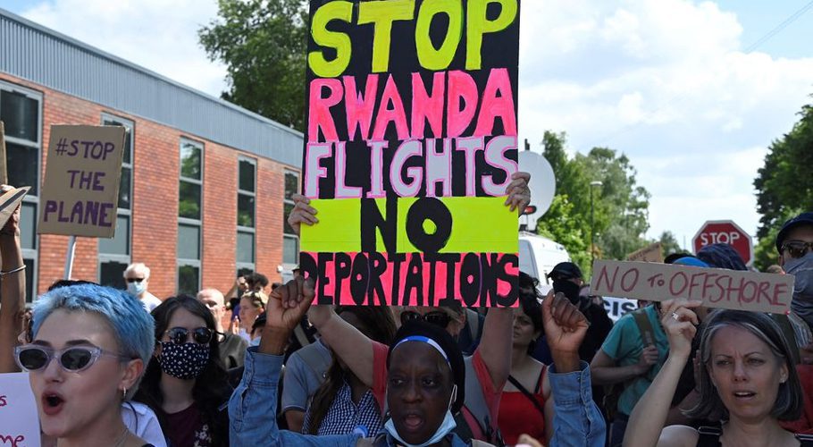 Governments plans to deport asylum seekers to Rwanda. Source: Reuters.